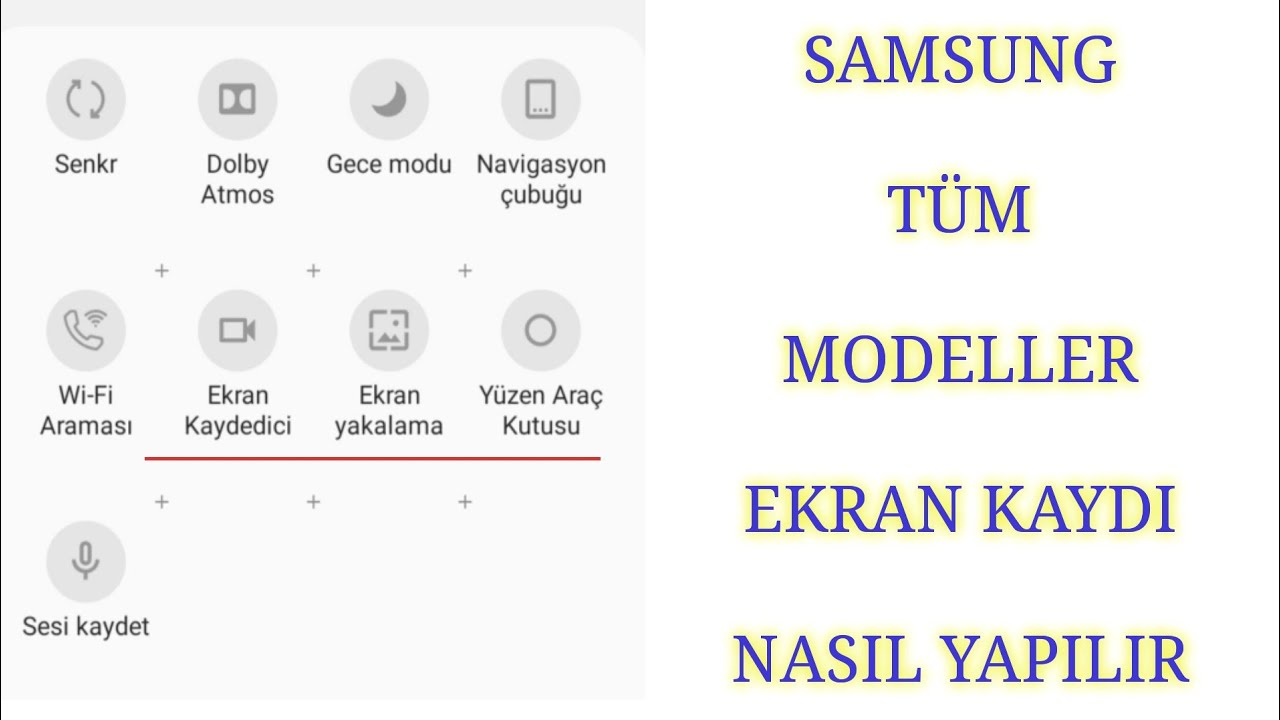 SAMSUNG GALAXY A10S Ekran Kaydı Nasıl Yapılır (Samsung Galaxy Ekran Görüntüsü Alma)